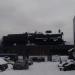 Паровоз-памятник Эр 767-56 в городе Всеволожск