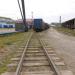 Нерегулируемый железнодорожный переезд в городе Холмск
