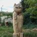Деревянный кот в городе Коломна