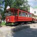 Monument to Vitebsk tramway and sculpture of Conductor in Viciebsk (Vitebsk) city