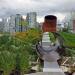 Hinge Park bridge in Vancouver city