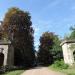 Entrance Gate to the access avenue to Carinhall and two former guard houses