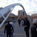 Southgate pedestrian bridge in City of Melbourne, Victoria city