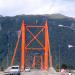 Monumento nacional Puente Presidente Ibáñez en la ciudad de Puerto Aysen