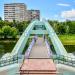 Пешеходный мост через Черкизовский пруд в городе Москва