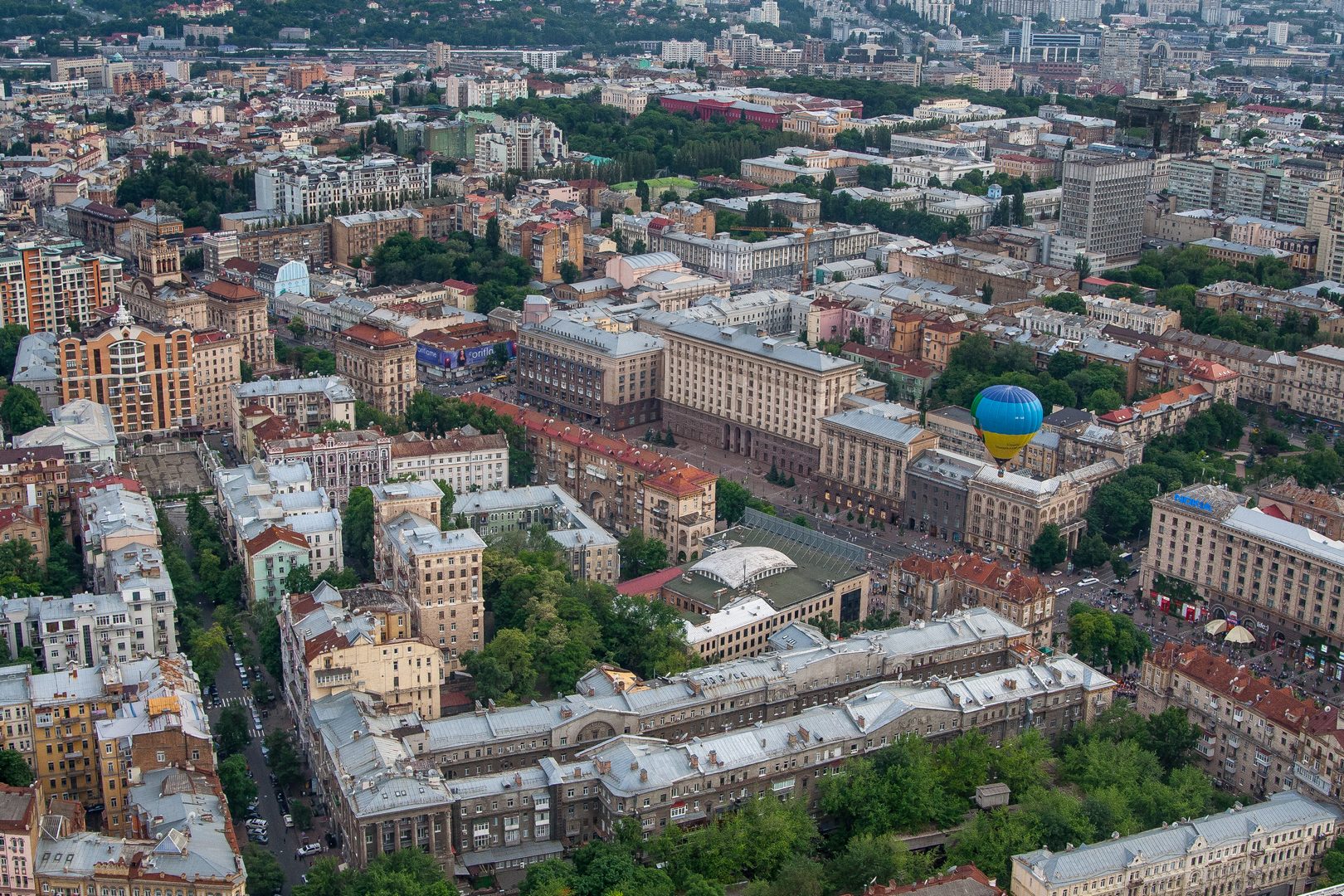 Город Киев с высоты птичьего полета