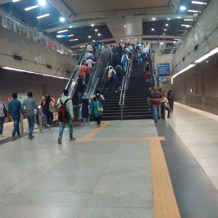 green park metro station exit Delhi