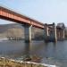 Разобранный автодорожный мост через реку Сок в городе Самара
