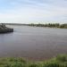 Устье реки Омь при впадении в реку Иртыш в городе Омск
