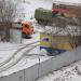 Снесенный КПП автостоянки в городе Москва