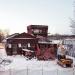 Demolished water tower in Moscow city