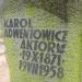 The grave of Karol Adwentowicz in Warsaw city