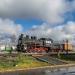 Паровоз-памятник Эу 702-89 в городе Костанай