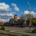 Паровоз-памятник Эу 702-89 в городе Костанай