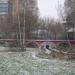 Пешеходный мост через реку Очаковку в городе Москва
