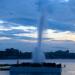 Плавучий светомузыкальный фонтан в городе Иркутск