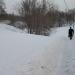 Снежная горка в городе Москва