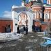 Кирпичные ворота в ограде монастыря в городе Коломна