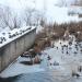 Водосброс плотины в городе Красногорск