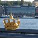 Crowns on bridge railings in Stockholm city