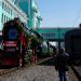 Надземный пешеходный переход в городе Новосибирск