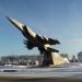 Самолёт-памятник Миг-25 в городе Югорск