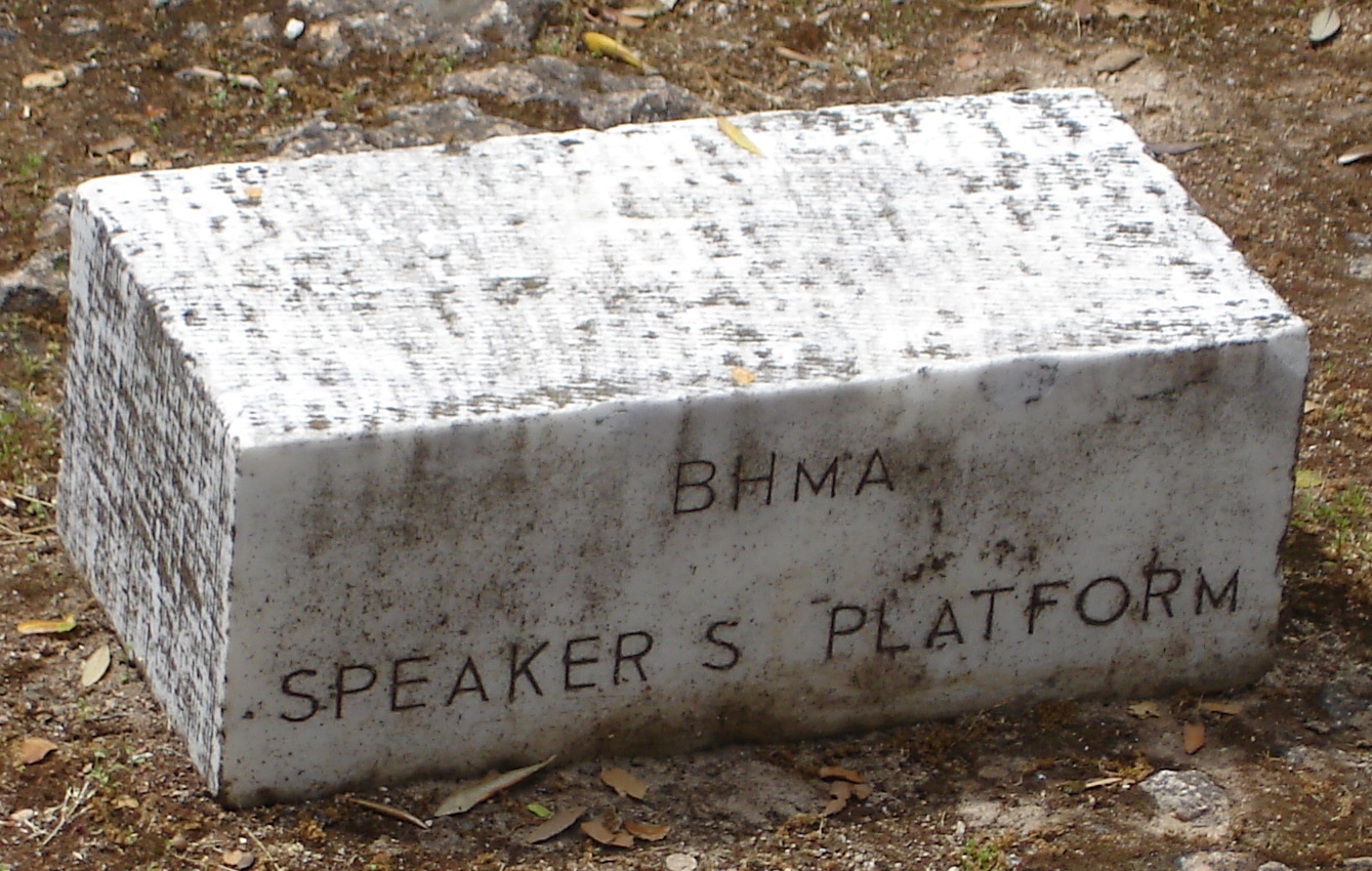 Speaker's platform Athens archaeological site, historic ruins
