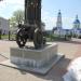 Копия французской пушки армии Наполеона на постаменте в городе Малоярославец