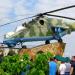 Вертолёт-экспонат Ми-24В в городе Тюмень