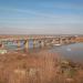 Old bridge across the Ob river