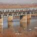 Old bridge across the Ob river