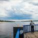 Причал на центральном пляже в городе Запорожье