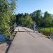 The dam to Volny island. in Vyborg city