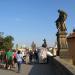 Statue of St. Nicholas of Tolentino in Prague city