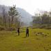 Big open glade ending on the Ladhya River