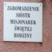 Zgromadzenie Sióstr Misjonarek Świętej Rodziny in Łódź city
