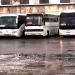 Стоянка автобусов в городе Тюмень