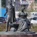 Monument to Alexander Pushkin and Natalia Goncharova in Khanty-Mansiysk city