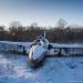 Заброшенный учебный самолёт Aero L-29 Delfin в городе Воронеж