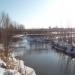 Пешеходный мост через реку Малую Черемшанку в городе Новоалтайск