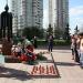 Площадка с памятной стелой жертвам теракта 9 сентября 1999 года в городе Москва