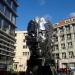 Franz Kafka statue in Prague city