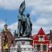 Statue of Jan Breydel and Pieter de Coninck in Bruges city