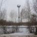 Старая осветительная мачта в городе Воткинск