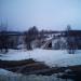 Трубопроводный мост через реку Истру в городе Истра