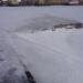 Затопленный пирс в городе Череповец
