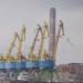 Портальный кран в городе Череповец