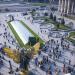 Стеклянный купол подземного сооружения в городе Киев