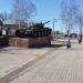 Танк Т-62М на постаменте в городе Кубинка