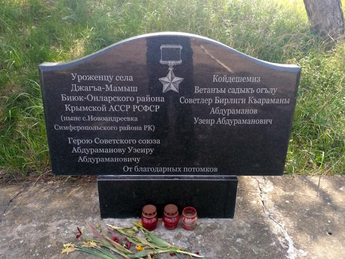 Братская могила советских воинов и памятник в честь воинов-односельчан -  Новоандреевка